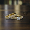 1.09ct Brilliant Diamond Gold Bridal Set - 01US47B